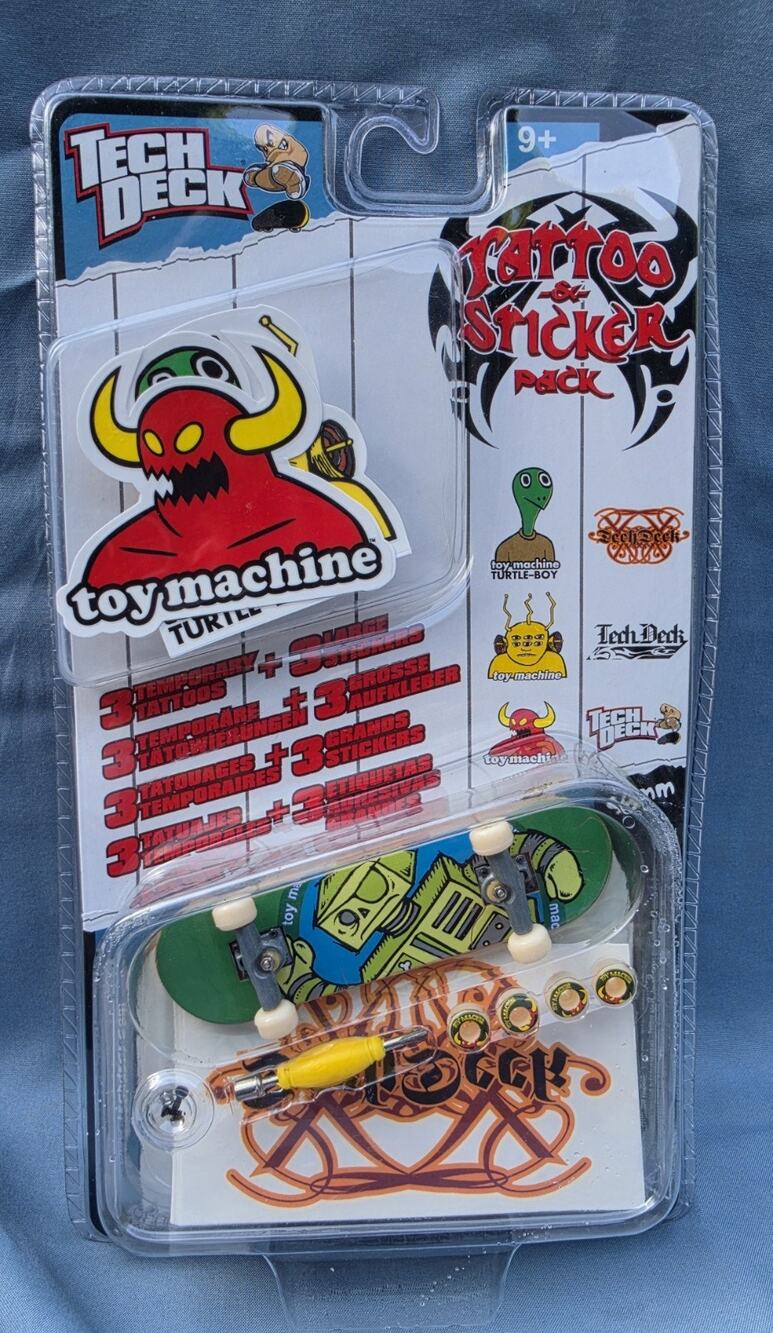 Vintage Tech Deck Toy Machine Robot Tattoo Sticker Pack 2006 Sealed 13900